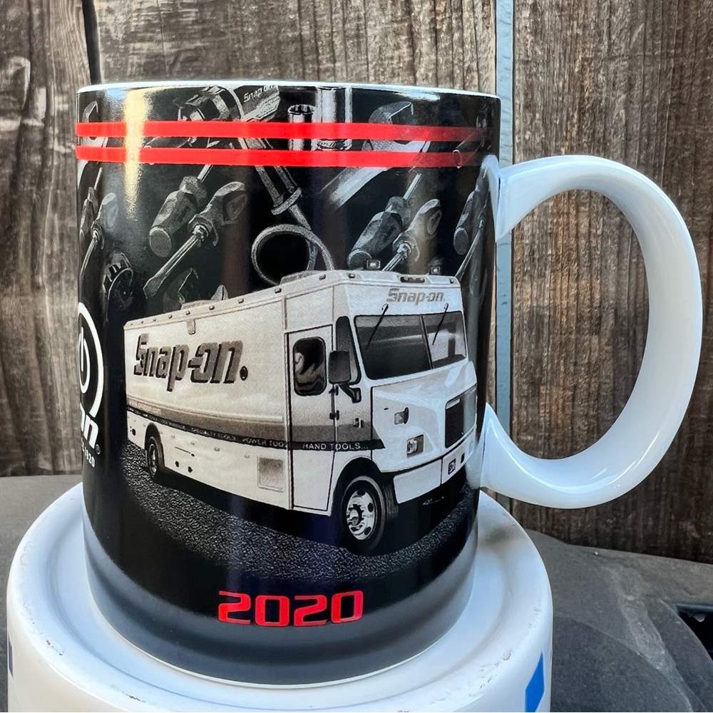 Set of 2 SNAP-ON 100 years ceramic mugs
